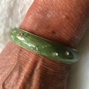 Vintage enamel cloisonné bangle cuff bracelet.